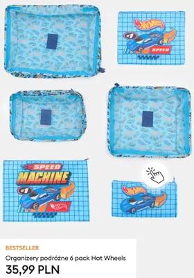 Organizery podróżne Hot Wheels 6-pak promocja w Sinsay