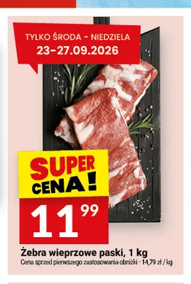 Żebra wieprzowe paski promocja w Twój Market