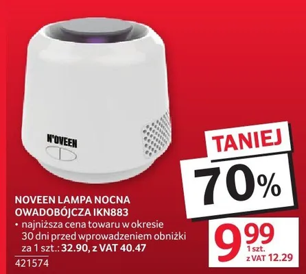 Lampa nocna owadobójcza IKN883 promocja w Selgros