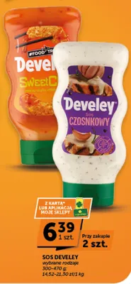 Sos czosnkowy Develey promocja w Groszek