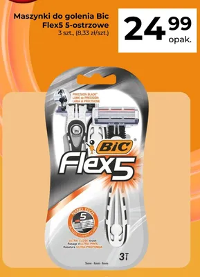 Maszynki do golenia Bic Flex5 5-ostrzowe 3-pak promocja w Auchan