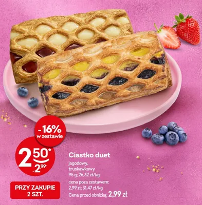 Ciastko duet truskawkowy promocja w Żabka