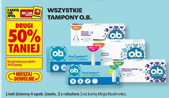 Tampony o.b. promocja w Biedronka