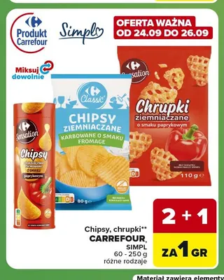 Chrupki ziemniaczane paprykowe Carrefour promocja w Carrefour Express