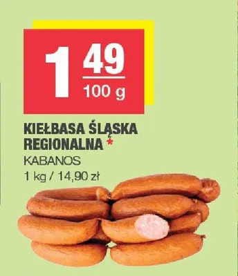 Kiełbasa śląska regionalna Kabanos promocja w SPAR