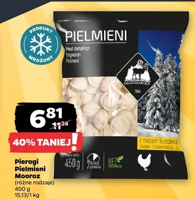 Pierogi Pielmieni (różne rodzaje) promocja w Netto