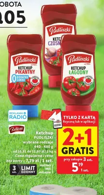Ketchup Pudliszki Pikantny 440-480g promocja w Intermarche