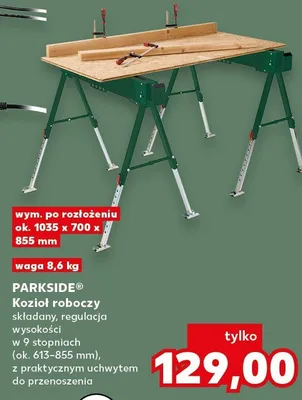 Kozioł roboczy składany, regulacja wysokości promocja w Kaufland