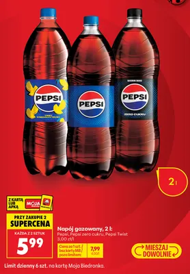 Napój gazowany Pepsi Twist promocja w Biedronka