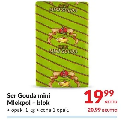 Ser Gouda mini Mlekpol blok promocja w Makro