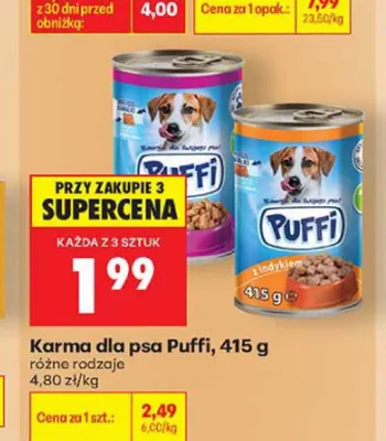 Karma dla psa Puffi promocja w Biedronka