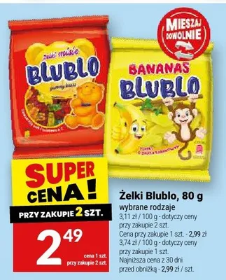 Żelki Blublo bananasowe promocja w Twój Market