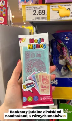 Banknoty jadalne z polskimi nominałami promocja w Dino