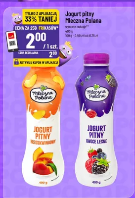 Jogurt pitny promocja w POLOmarket