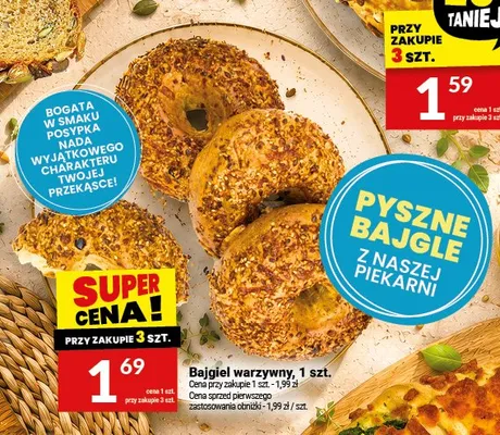 Bajgiel warzywny Białecki promocja w Twój Market