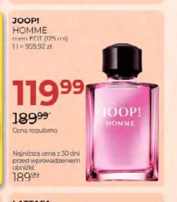 Woda toaletowa Joop! Homme promocja w Drogerie Jawa