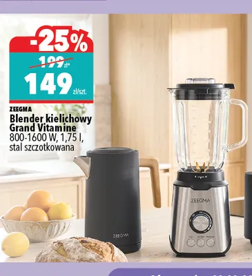 Blender kielichowy Zeegma Grand Vitamine 1,75 l promocja w Biedronka Home