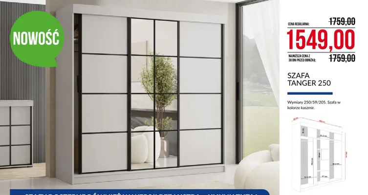 Szafa Tanger 250 kaszmir promocja w Abra Meble