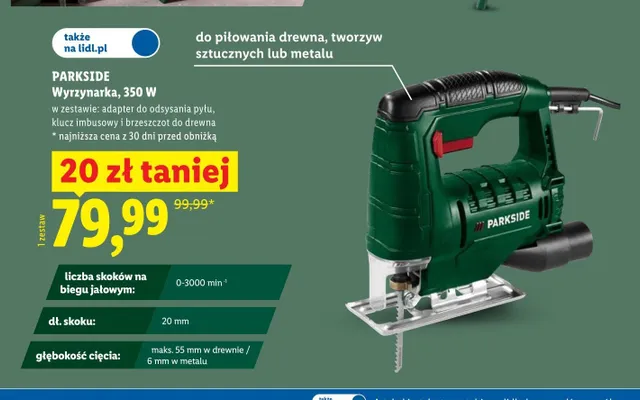 Wyrzynarka Parkside promocja w Lidl