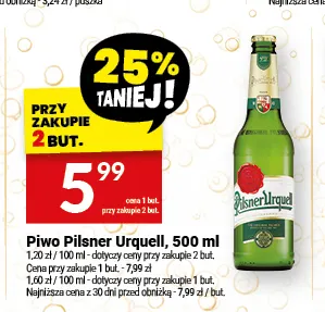 Piwo Pilsner Urquell promocja w Twój Market