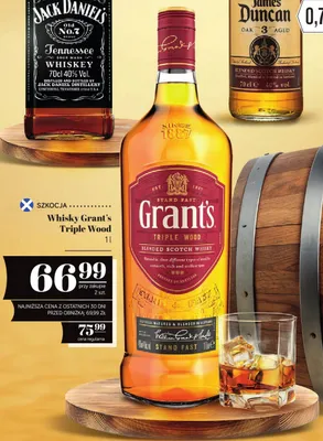 Whisky Grant's Triple Wood promocja w POLOmarket