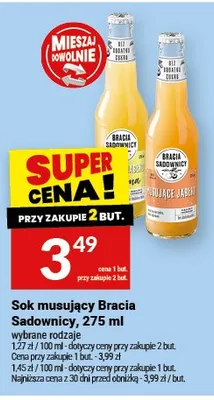Sok musujący Bracia Sadownicy promocja w Twój Market