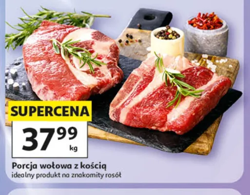 Porcja wołowa z kością promocja w Auchan