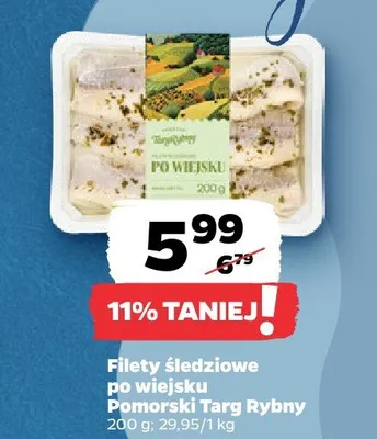 Filety śledziowe po wiejsku Pomorski Targ Rybny promocja w Netto