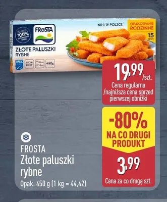 Złote paluszki rybne Frosta promocja w Aldi