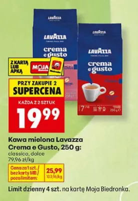Kawa mielona Lavazza Crema e Gusto Classico promocja w Biedronka