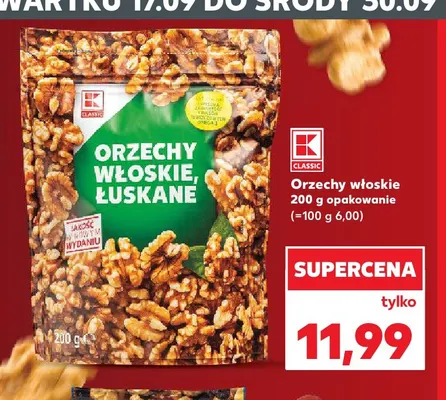 Orzechy włoskie K-Classic promocja w Kaufland