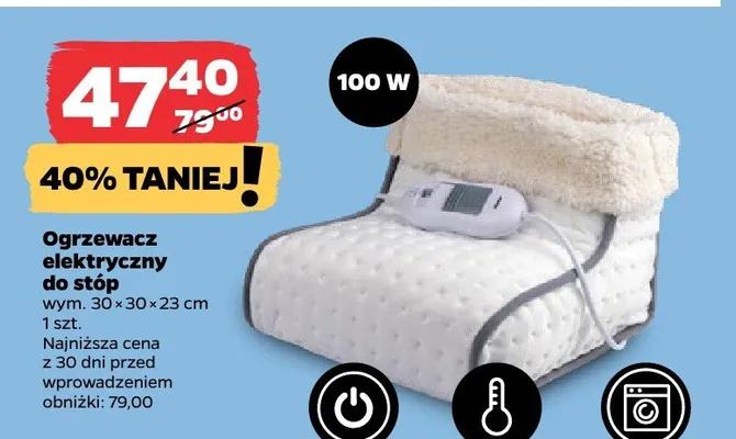Ogrzewacz elektryczny do stóp promocja w Netto