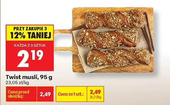 Pieczywo twist musli promocja w Biedronka