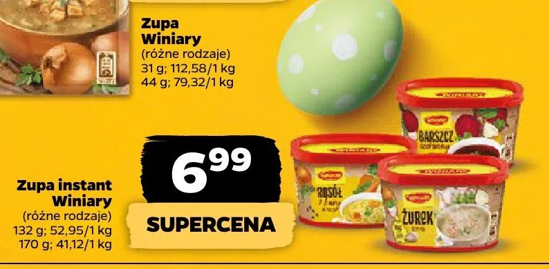 Zupa instant barszcz czerwony, żurek, rosół, pomidorowa Winiary promocja w Netto