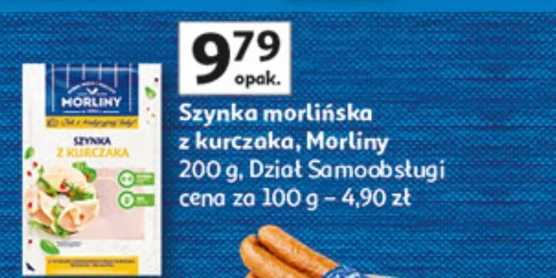 Szynka mortlińska z kurczaka dział samoobsługi promocja w Auchan