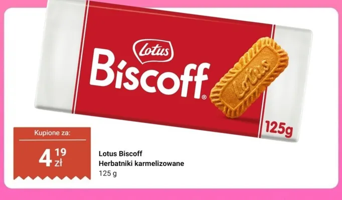 Herbatniki karmelizowane Lotus Biscoff promocja w Biedronka