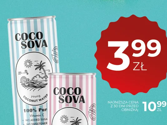Napój Coco Sova z liczi promocja w Duży Ben