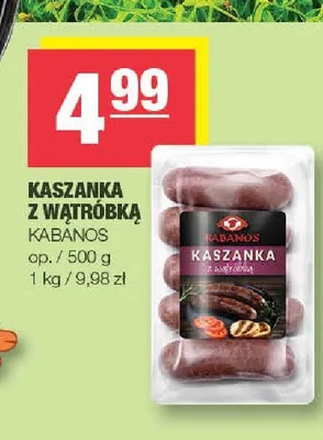 Kaszanka z wątróbką Kabanos promocja w SPAR