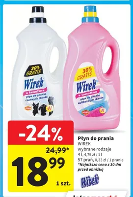 Płyn do prania czarnych tkanin Wirek promocja w Intermarche