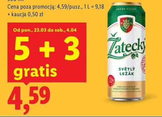 Piwo Žatecký Světlý Ležák promocja w Lidl
