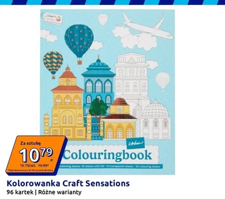 Kolorowanka Craft Sensations 96 kartek promocja w Action
