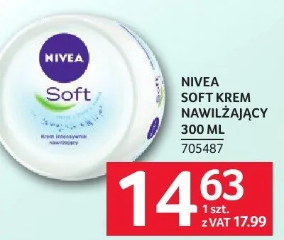 Krem nawilżający Nivea Soft promocja w Selgros