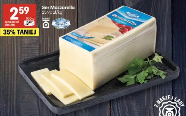 Ser Mozzarella promocja w Delikatesy Centrum