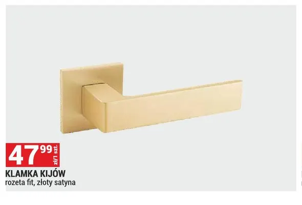 Klamka Kijów rozeta fit złoty satyna promocja w Merkury Market