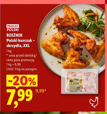 Polski kurczak skrzydła XXL Rzeźnik promocja w Lidl