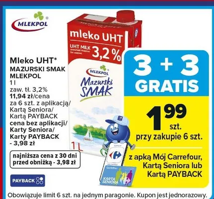 Mleko UHT promocja w Carrefour Market