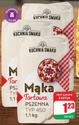 Mąka tortowa pszenna typ 450 promocja w Dino
