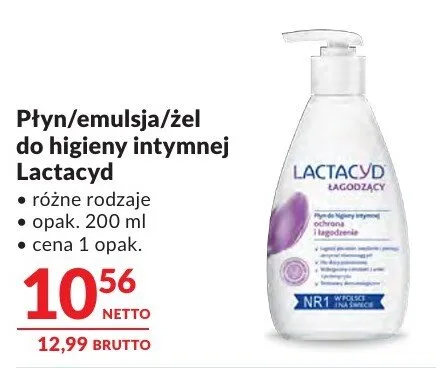 Płyn/emulsja/żel do higieny intymnej Lactacyd promocja w Makro