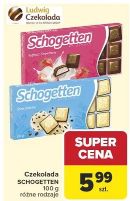 Czekolada Schogetten Yoghurt-Strawberry Ludwig promocja w Carrefour Market