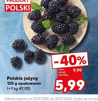 Jeżyny polskie promocja w Kaufland